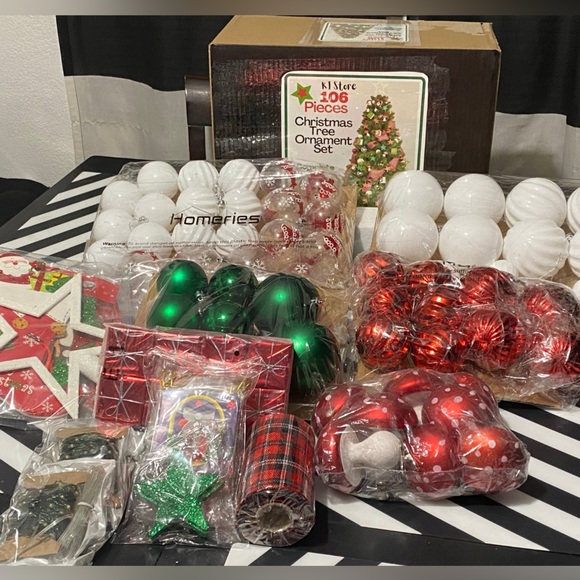 Christmas Tree Ornaments Set (106 Pieces) EntireTree Decorations- Brand New - Picture 3 of 7